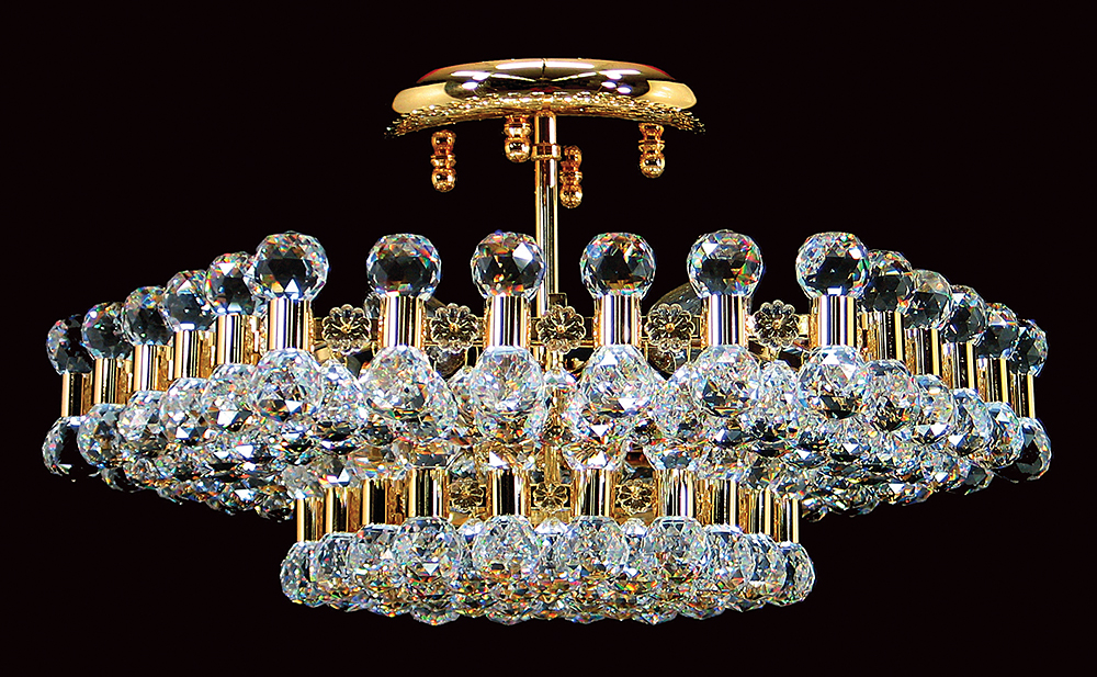 ANCONA HEX CRYSTAL BALLS GOLD
