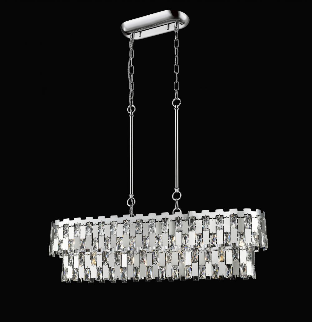 ALMA 9LT OBLONG CRYSTAL CHROME