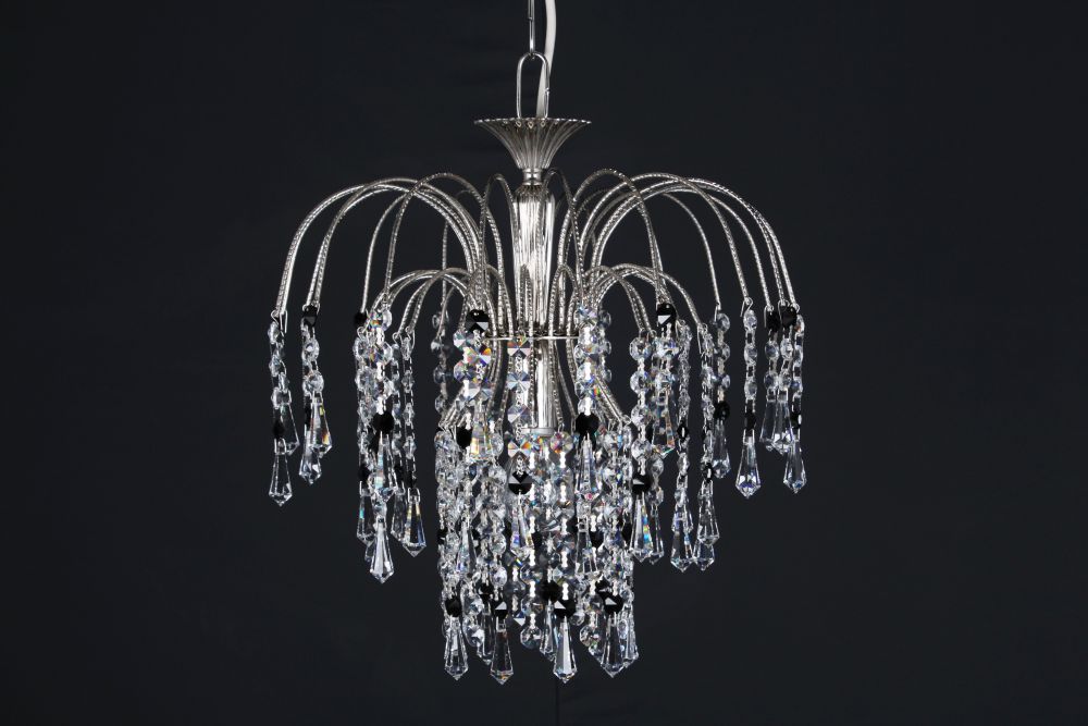 SHOWER BLACK/CLEAR CRYS.NICKEL